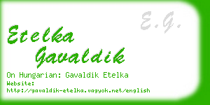 etelka gavaldik business card